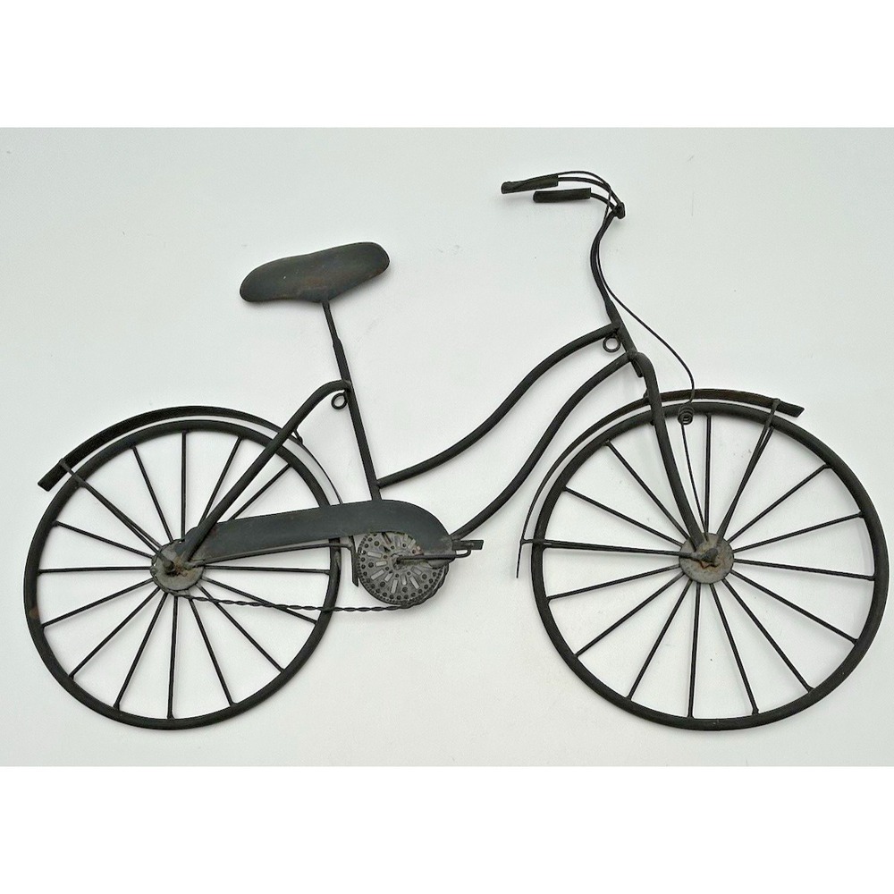 Hanging Bicycle Sculpture Wall Art Rustic Metal Wall Décor